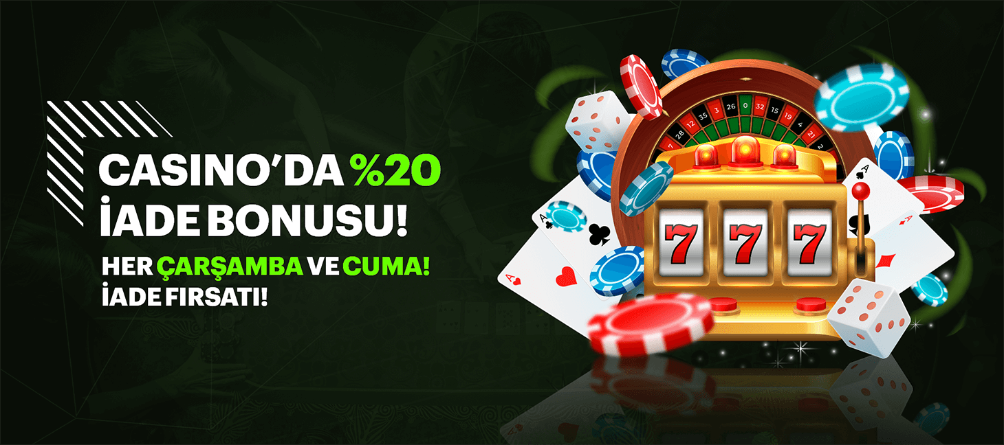 Her Çarşamba ve Cuma %20 Casino Kayıp Bonusu